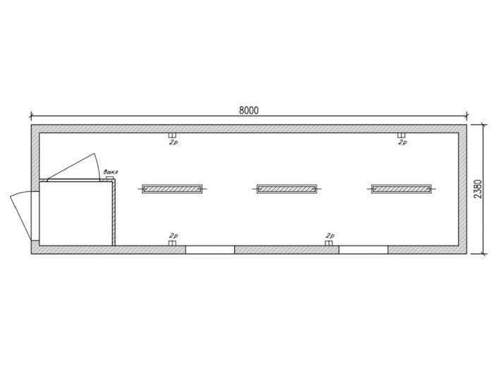 Блок-Контейнер с тамбуром (8 метров)