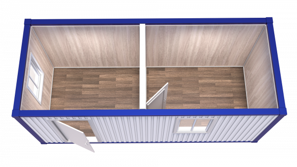 Блок-Контейнер с перегородкой и двумя окнами модель: РС-Б05